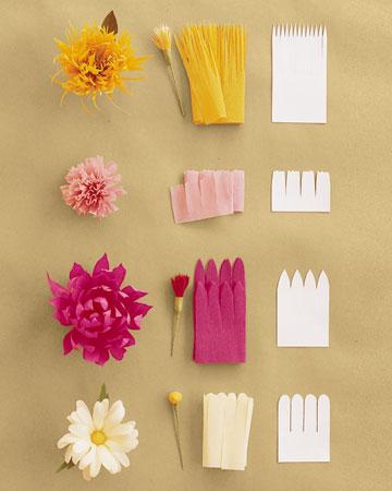 Aranjamente florale și artizanat din hârtie ondulată
