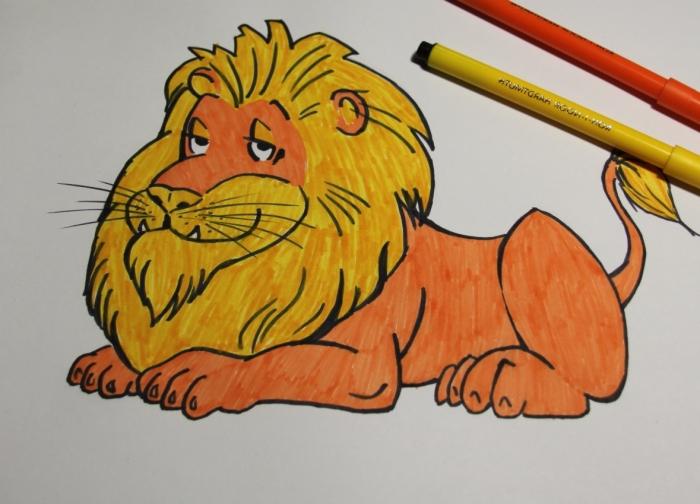 Cum de a desena un leu de la un desen animat (pentru incepatori)