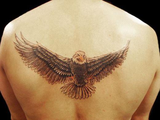 tatuaj vultur pe spate